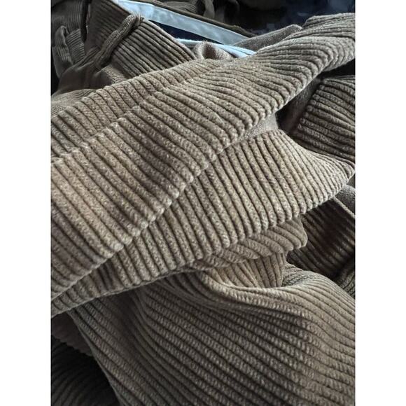 Brooks Brothers Mens 34x32 Corduroy Pants Camel Brown Pleated Elliott Fit - Picture 5 of 6